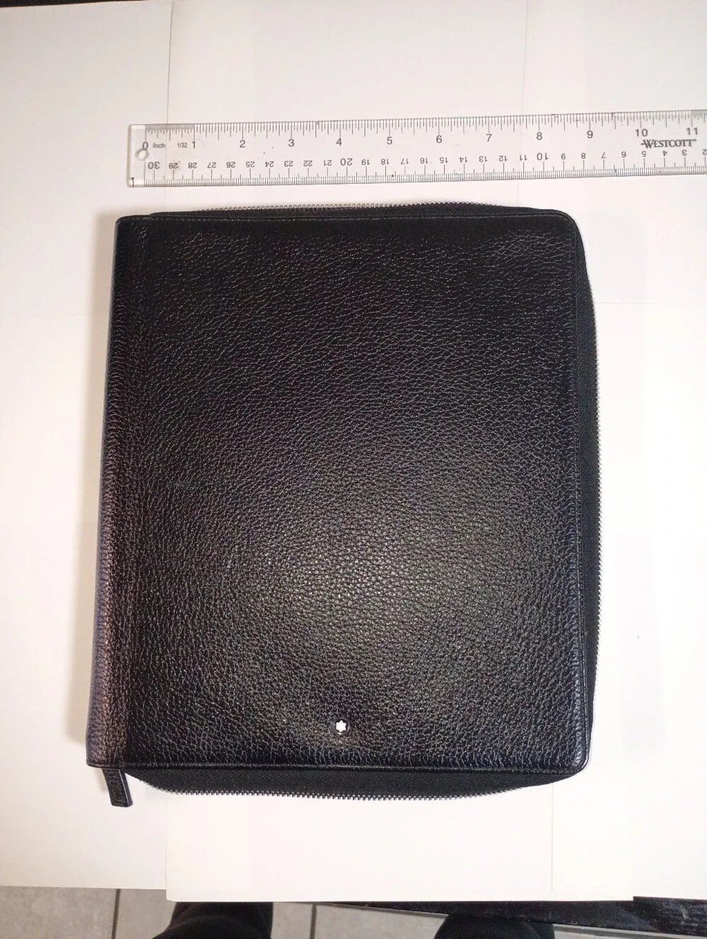 Montblanc Black Leather Zipped Portfolio for Ipad